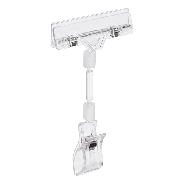 Unique Bargains Plastic Merchandise Sign Clip, Rotatable Clip-on Holder, Price Tags 8x16cm 10 packs