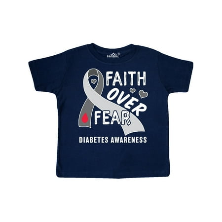 

Inktastic Diabetes Awareness Faith over Fear Gift Toddler Boy or Toddler Girl T-Shirt