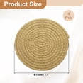 thumbnail image 2 of 4 Pcs Round Braided Placemats, 7.1" Woven Placemats Kitchen Table Place Mats for Farmhouse Decor(Khaki), 2 of 7