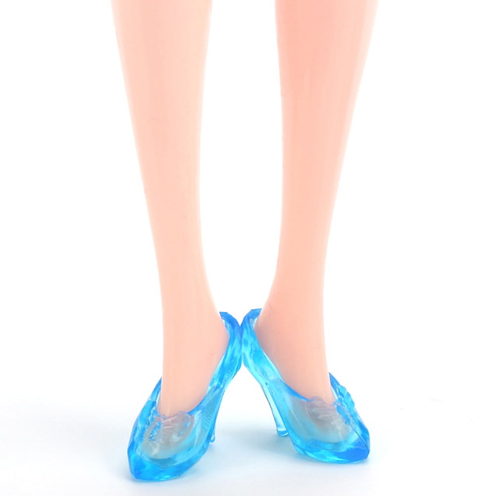 4 PAIRES 1/6 Miniature Maison De Poupée En Plastique à Talons Hauts Chaussures EUR 4,87