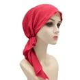 thumbnail image 2 of Prolriy Hijab Undercap Head Hat Cap Ethnic Pre Tied Braid Hair Cover Wrap Turban Headwear Hat Baseball Cap Hats for Women Red One Size, 2 of 6
