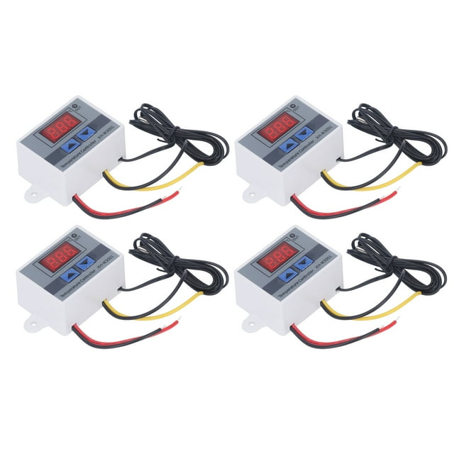 Temperature Controller,4PCS LED Digital Temperature Temperature Control Switch Digital Thermostat Sturdy Construction