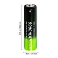 thumbnail image 2 of Rechargeable Battery 3.7Volt Li-ion Batteries 9900mAh Button Top for LED Flashlights Headlamps, Solar Lights & More 4pc, 2 of 7