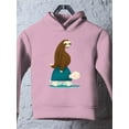 thumbnail image 3 of Image Conscious Hitchhiking Sloth Hoodie Toddler -Jay Fleck Designs, Unisex Casual Fit, 3 of 4