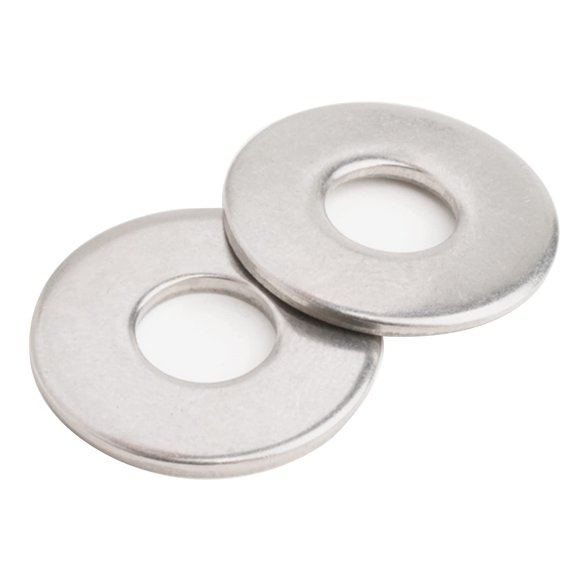 Arandela plana de acero inoxidable 304, 1/2 x 1.062 pulgadas de diámetro exterior, 50 piezas