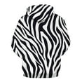 thumbnail image 3 of QTAGTESS Men's Zebra Print Hoodie Black and White Animal Pattern Y2K Pullover Sweatshirt, 3 of 8