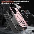 thumbnail image 3 of for Samsung Galaxy S24 Case with Metal Camera Cover Kickstand, Compatible with MagSafe Military-Grade Protection Heavy Duty Magnetic Anti-Fall Rugged Phone Cover for Galaxy S24, Rosegold, 3 of 6