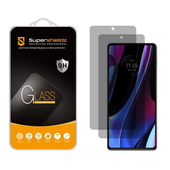 (2 Pack) Supershieldz (Privacy) Anti Spy Screen Protector Designed for Motorola Edge  / Plus (2022 Model Only) and Motorola Edge  / Plus 5G UW, Tempered Glass, Anti Scratch, Bubble Free