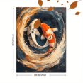 thumbnail image 3 of Qisvanset 12x16 Inch With Frame 2D Flat Wall Art Japanese Koi Fish Oriental Nature Ready To Hang Wall Art, 3 of 8