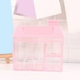 thumbnail image 4 of U-383 Pink Decorative House Shape Storage Box Desktop Organizer Multi Compartment Office Decor #X009b, 4 of 6