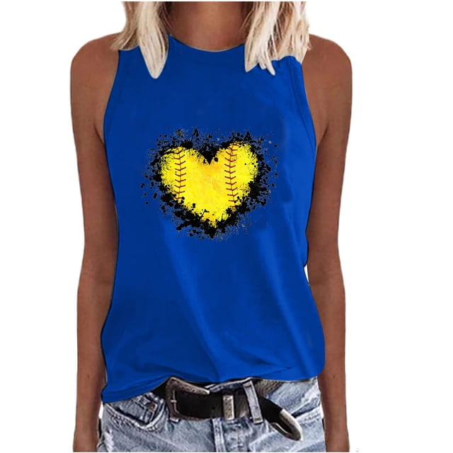 Birdeem T-Shirt Sans Manches Imprimé Mode pour Femmes Col Rond Ample