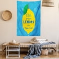 thumbnail image 2 of Tequila Tapestry, Funny Drinking Quote on Lemon with Mexican Themed Icons, Wall Hanging for Bedroom Living Room Dorm Decor, 40"W X 60"L, Sky Blue Mustard Green and Caramel, by Ambesonne, 2 of 5