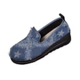 thumbnail image 3 of Women's Boots Flat Heel Round Toe Ankle Women's Flats Boots Comfortable Vintage Warm Short Boots Womens Shoes Girls Ladies BootsDark Blue 7.5, 3 of 10