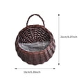 thumbnail image 4 of Vikakiooze Home Decor , Handmade Woven Hanging Basket Storage Basket Flower Pot Hanging Wall Basket, 4 of 6