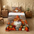 thumbnail image 2 of Erosebridal Gnome Pumpkin Twin Sheets 3pcs,Fall Harvest Bedding,Brown,1 Flat Sheet, 1 Fitted Sheet and 1 Pillowcase, 2 of 6