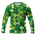 thumbnail image 3 of Camisa Del Día de San Patricio Hombres de Manga Larga de Manga Larga Cuello Redondo Tops Casuales Camisetas Camisetas Ropa para Fiesta Festival Vacaciones Viajes Calle Uso Diario, 3 of 6