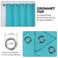 thumbnail image 3 of Bkue Nile Mills Modern, Classic Solid Semi Blackout Curtains, Set of 2, 46" x 84'', Aqua, 3 of 14