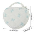 thumbnail image 2 of Unique Bargains Heart-shaped Bow Makeup Bag for Travel White Blue Polyester, 2 of 6