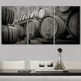 thumbnail image 3 of wall26 Canvas Print Wall Art Set Retro Vintage Black &amp; White Wine Barrels Drinks &amp; Cocktails Food Photography Scenic Realism Decorative Contemporary for Living Room, Bedroom, Office - 24&quot, 3 of 5