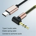 thumbnail image 4 of Type-C To 3.5mm Audio 2pcs  Cable 1 Meter / 3.3ft 2pcs Audio Cable Flexible Stable Signal Transmission For Phone / Tablet Black, 4 of 8