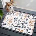 thumbnail image 3 of Area Rug 2 x 3 Ft, Grey Orange Botanical Indoor Accent Bathroom Rugs for Kitchen/Laundry Room, Watercolor Spring Floral Summer Leaf Washable Non-Slip Runner Floor Mat for Entryway, Living Room, 3 of 8