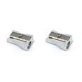thumbnail image 2 of Inteprter Metal Mini Pencil Sharpeners Single School Bulk Office Learning Drawing Tools Sharpening Manual Pencils Plata 2Conjunto, 2 of 6