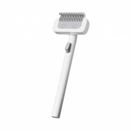 Mini One-Click Pet Dematting Comb Curved Stainless Blade Dog Cat Grooming Brush Safe Round Edge Deshedding Tool with Easy Fur Release for Long Short Haired Pets