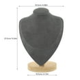 thumbnail image 2 of CRILSTYLEO 1Pack Necklace Storage Stand Grey Bamboo Jewelry Display Busts For Personal Users And Home, 2 of 8