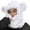 508_White, variant on 3 In 1 Beanie Hat With Scarf And Mask Cold Weather Fitness Beanies Women EarMuffs Face Masks Fun With Ear Womens Scarf White