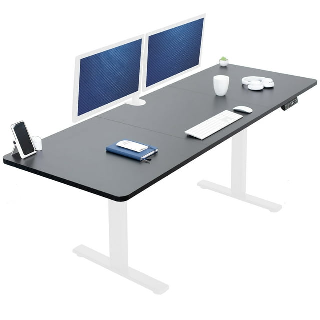 Escritorio de pie VIVO DESK-KIT-1W8B eléctrico 210 x 76 cm negro/