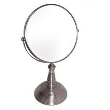 Handle Full Length Reinforcement Rib - 7x with Rib Design Nickel Stand Mirror