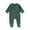 Dark Green, variant on lnmuld Long Sleeve Romper Soft Jumpsuit Long Sleeve Two-Way Zipper Baby Romper Footed Pajamas for Boys Girls Winter Sleepwear Size:0-6 Months