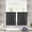 Gray, variant on Window Short Curtains High Density Blackout Cafe Tier Panels for Small Windows Kitchen Bedroom Bathroom Basement Decor, Black (1Pair)