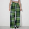 thumbnail image 5 of PIWHJQK Boys Girls Long Pants Loungewear Pants Girls Plaid Sweatpants Drawstring Wide Leg Pockets Warm Winter Lightweight Long Pants, 5 of 6