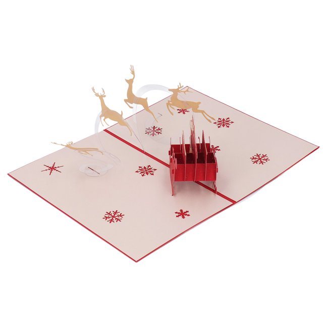 Tarjetas navideñas D, tarjetas navideñas 3D, tarjetas navideñas hechas a mano, tarjetas de felicitación de calidad profesional