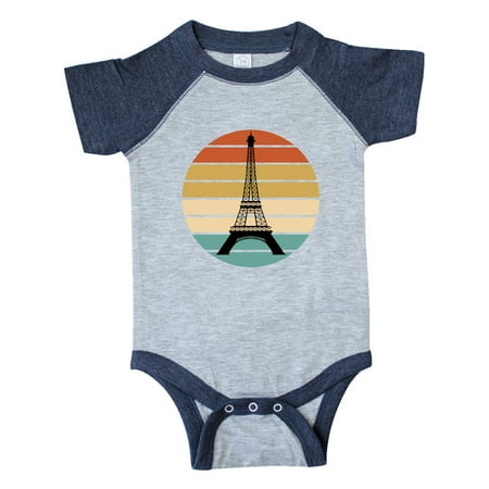 

Inktastic Paris Eiffel Tower Retro Sunset Gift Baby Boy or Baby Girl Bodysuit