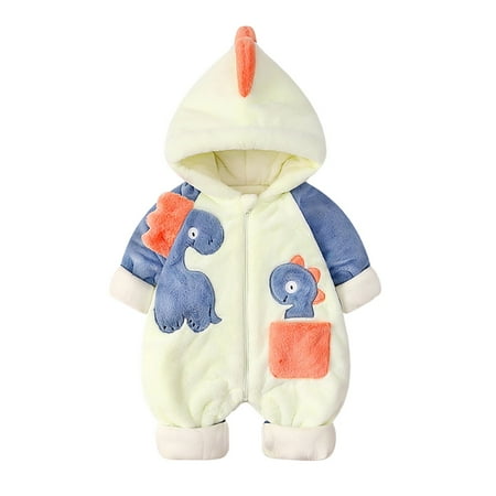 

EnJoCho Kids Clothes Baby Boys Girls Long Sleeve Cute Cartoon Animals Patchwork Bear Ears Hooded Romper Jumpsuit Outfit Clothes Coat Trendy Comfort Bodysuit Outfit for Baby Girl