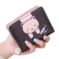 thumbnail image 1 of Cartera pequeña para niñas y mujeres con diseño de gato bonito, monedero, organizador de tarjetas, 1 of 6