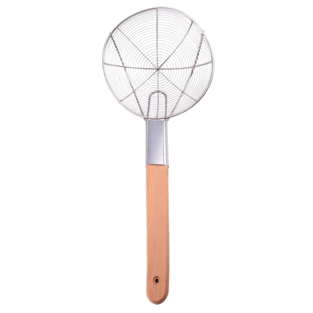 EeaseMX Colador de aceite de acero inoxidable para freír, colador de malla para alimentos, cuchara, filtro, herramienta de cocina (diámetro de 22 cm)