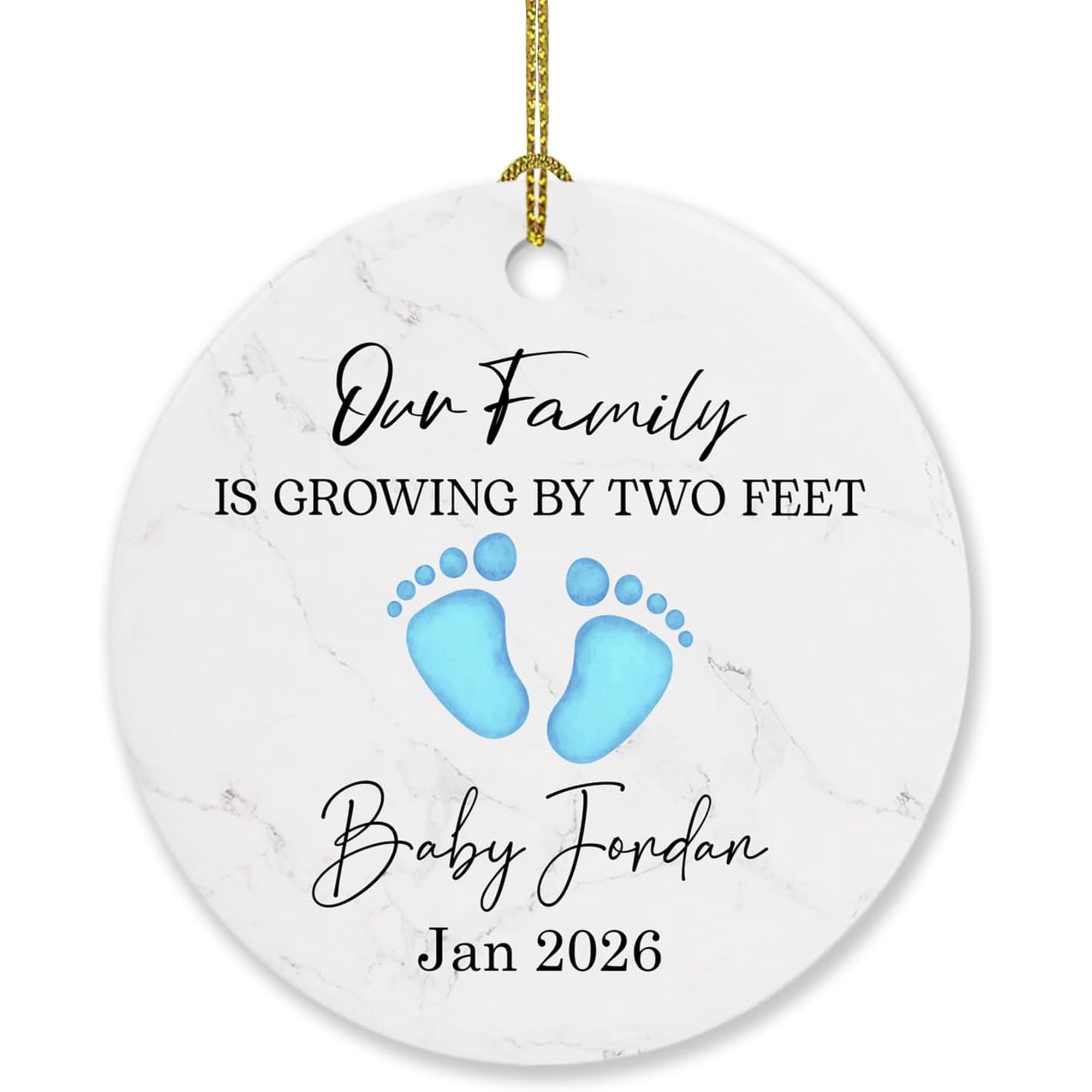 One More Reason To Be Thankful Christmas Ornament 2025, Personalized Baby Bump's First Christmas Ornament Gift, Custom Baby's Name Pregnancy Announcement Ornament, Baby Arriving Coming 2026 Ornaments