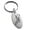 Silver, variant on Stainless Steel Striking Tiger Engraved Small Oval Charm Keychain Keyring