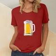 thumbnail image 2 of Blusa de mujer Oktoberfest Camiseta de cuello redondo Estampado de verano Jersey de manga corta Camiseta de mujer para hombre Tops Camisa Pompotops hfajkhk136051, 2 of 6