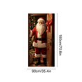 thumbnail image 2 of 2026 Christmas Indoor Home Decor Santa Claus Open Door Christmas Door Cover Festive Front Door Decor, 2 of 9
