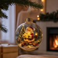 thumbnail image 5 of Christmas Light Up Story Ball Ornament, 3.94 Inch Glowing Mini Holiday Scene Tree Hanging Decoration With Warm Light For Festive Home Christmas Party Decoration,A, 5 of 8