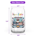 thumbnail image 5 of Happy Easter Siamese American Flag Truck Bunny Ears 16oz Glass Cup Mug Cat Lover Kitten Owner Gifts Glass Can - 03001, 5 of 5