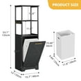 thumbnail image 4 of DWVO Tilt Out Laundry Hamper Cabinet with Removable Laundry Basket and 3 Shelves, Black, 4 of 8
