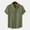 Army Green, variant on Cotton Short Sleeve Button up Shirts for Men with Pockets