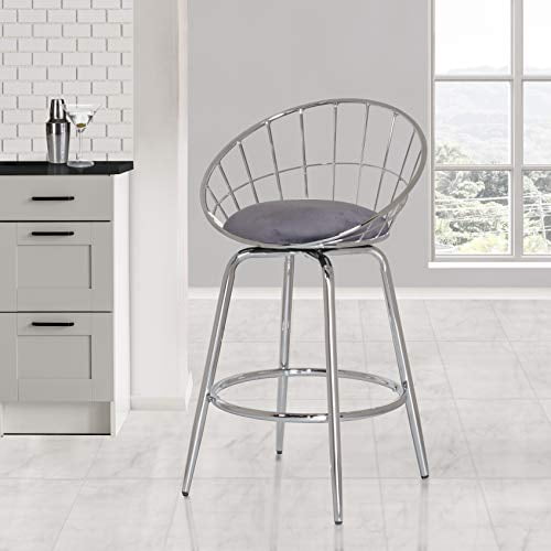 Hillsdale Furniture Bullock Counter Height Swivel Stool, Gray