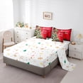 thumbnail image 5 of jejeloiu Colorful Xmas Ball Bedding Comforter Set 7-Piece,Merry Christmas King Bedding Sets,Happy New Year Bed Sheets For Teens,Luxury Bedroom Decor Reversible, 5 of 8