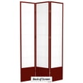 thumbnail image 6 of Red Lantern 7 ft. Tall Double Cross Shoji Screen - Rosewood - 3 Panels, 6 of 6